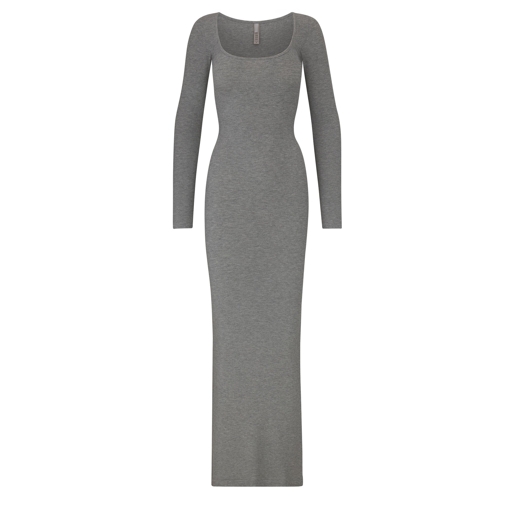 SKIMS, Dresses, Skims Xs Ribbed Stretch Cotton Jersey Mini Dress In Light  Heather Grey