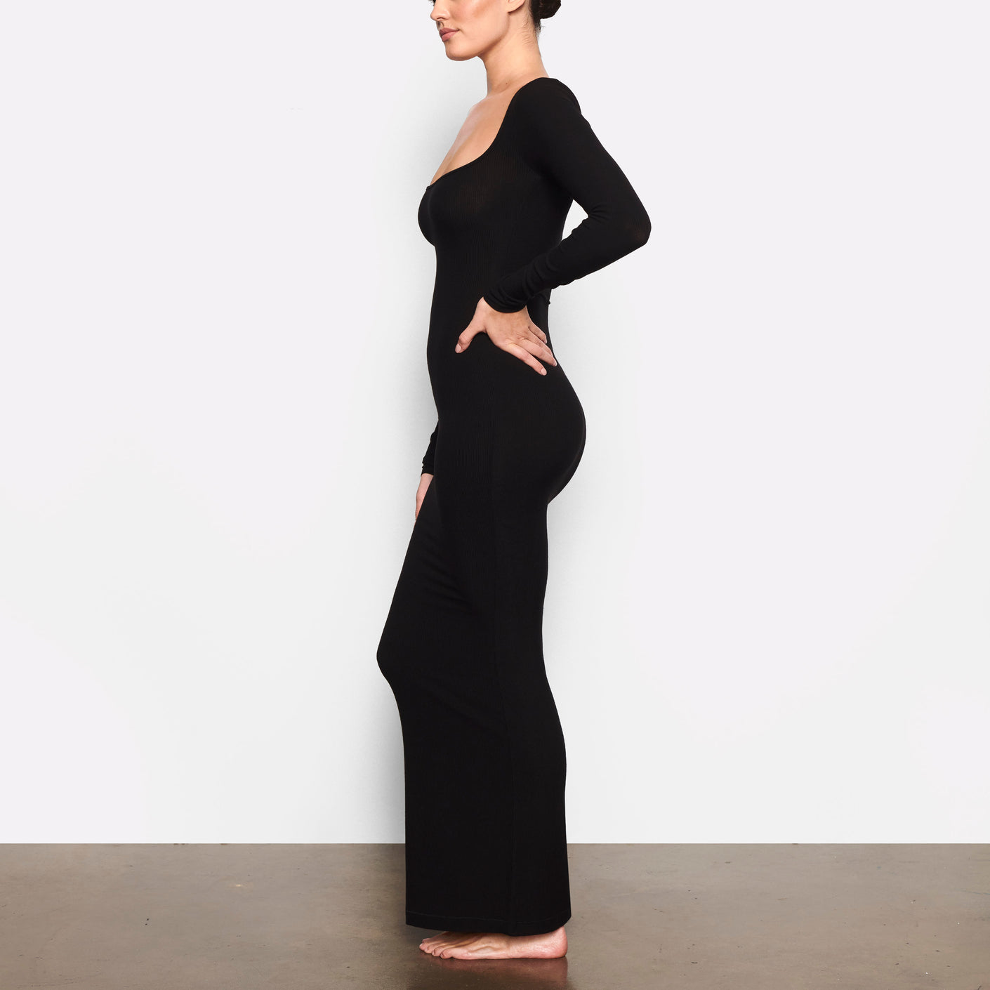 Maxi dress Skims Black size XS International in Cotton - elasthane -  36064479
