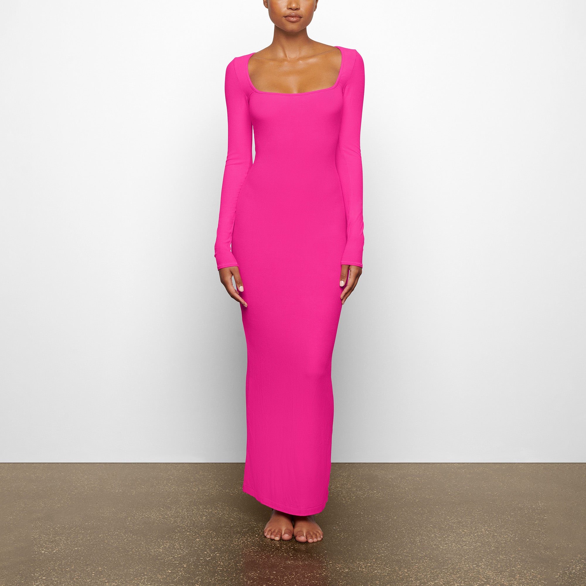 Soft Lounge Long Sleeve Dress - Hot Pink | SKIMS
