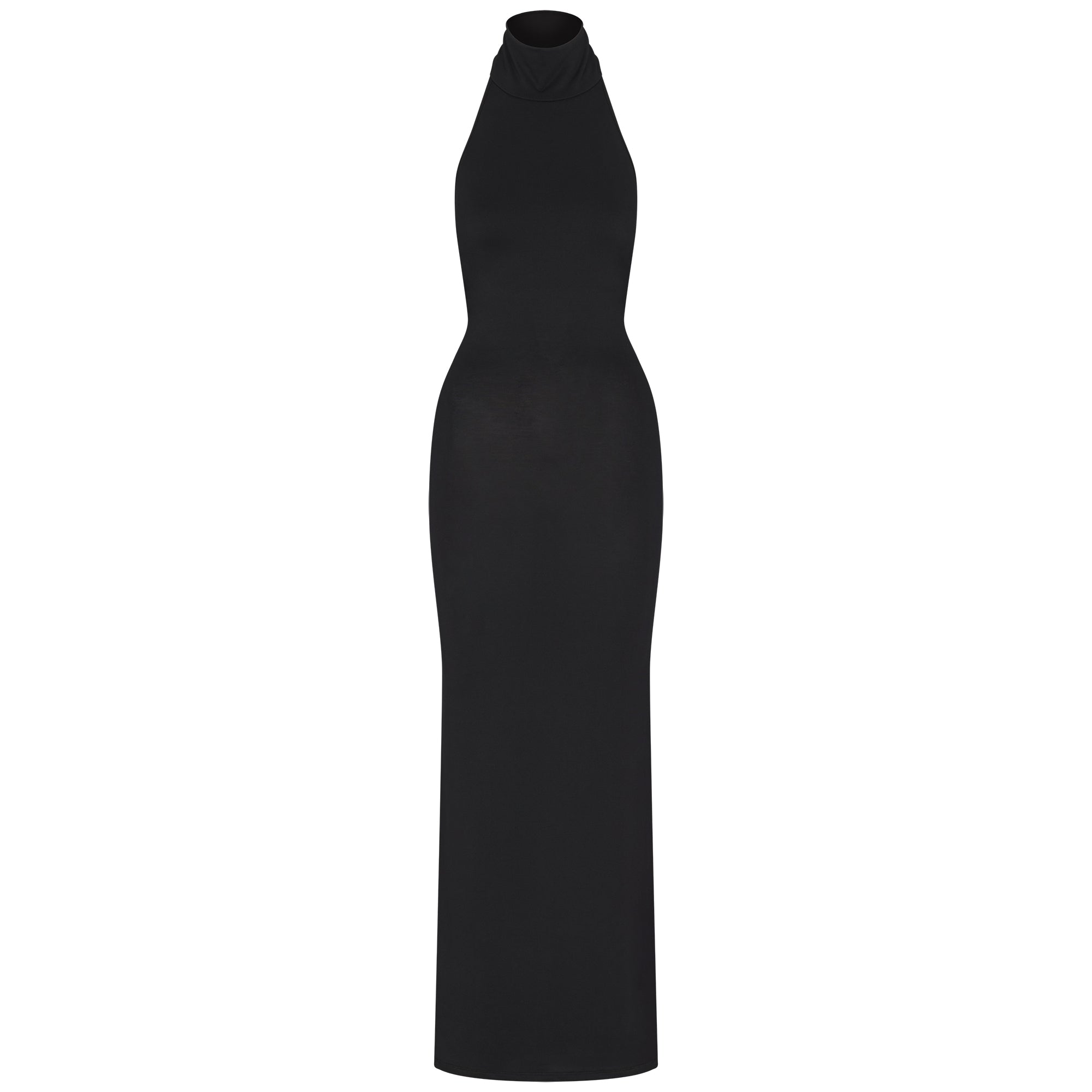 SMOOTH LOUNGE LOW BACK HALTER DRESS | ONYX - SMOOTH LOUNGE LOW BACK ...