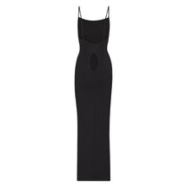 Smooth Lounge Low Back Keyhole Dress - Onyx | SKIMS