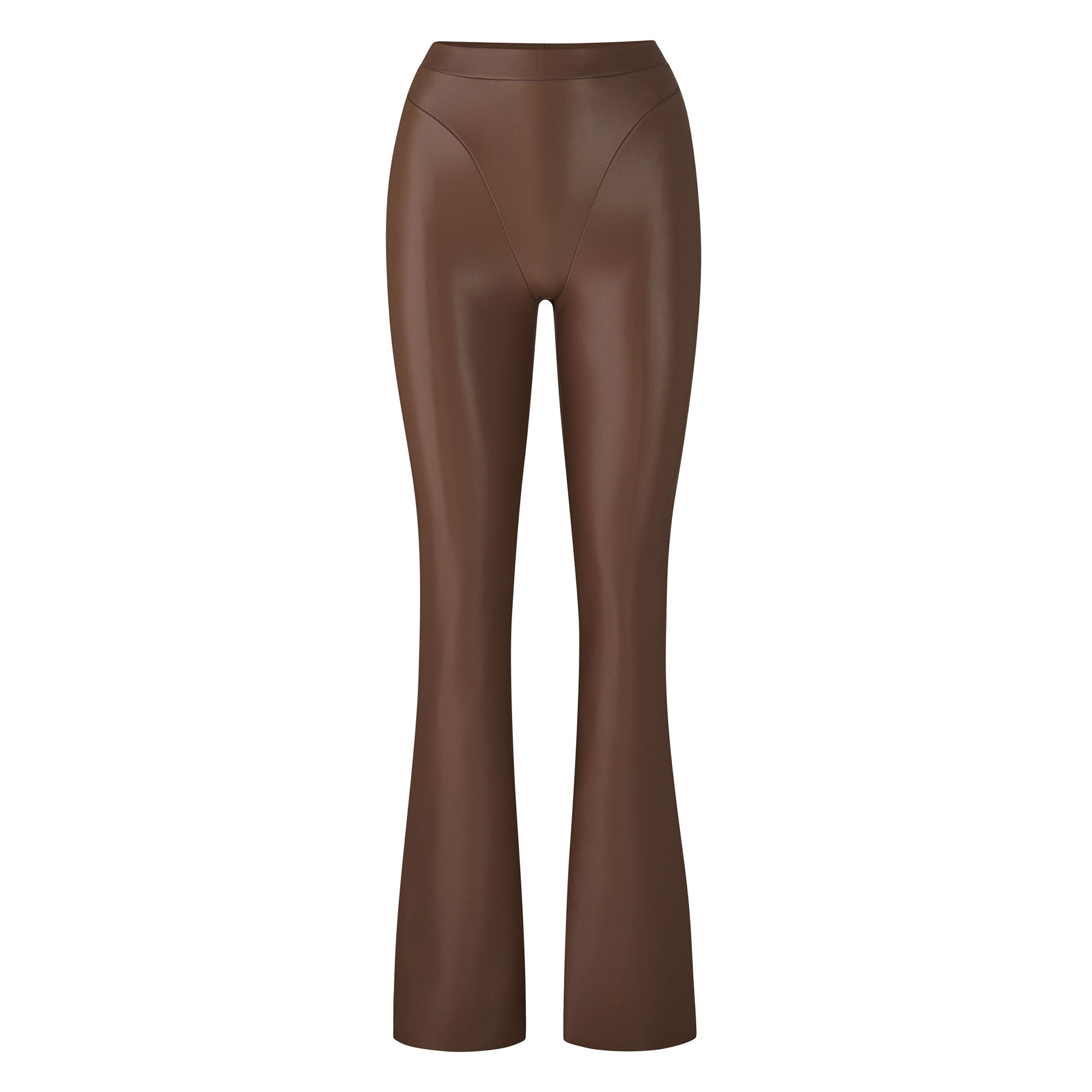 FAUX LEATHER BOOT CUT PANT | SHELL - Wishupon