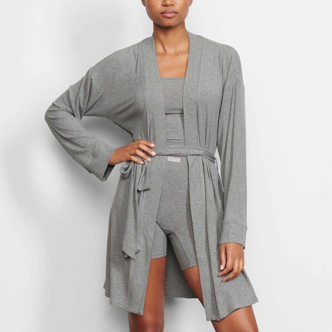 So Soft Luxury Dressing Gown - Gray – Lounge Underwear