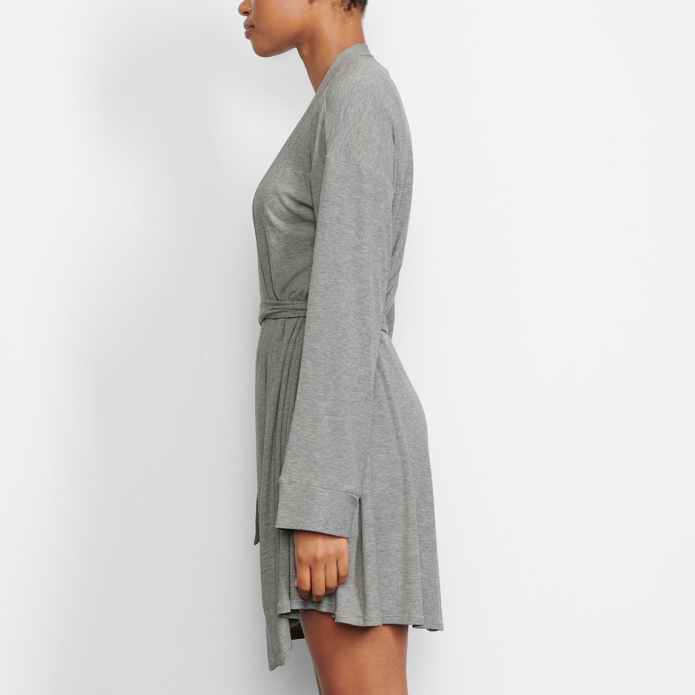 Womens Skims grey Silk-Blend Maxi Robe