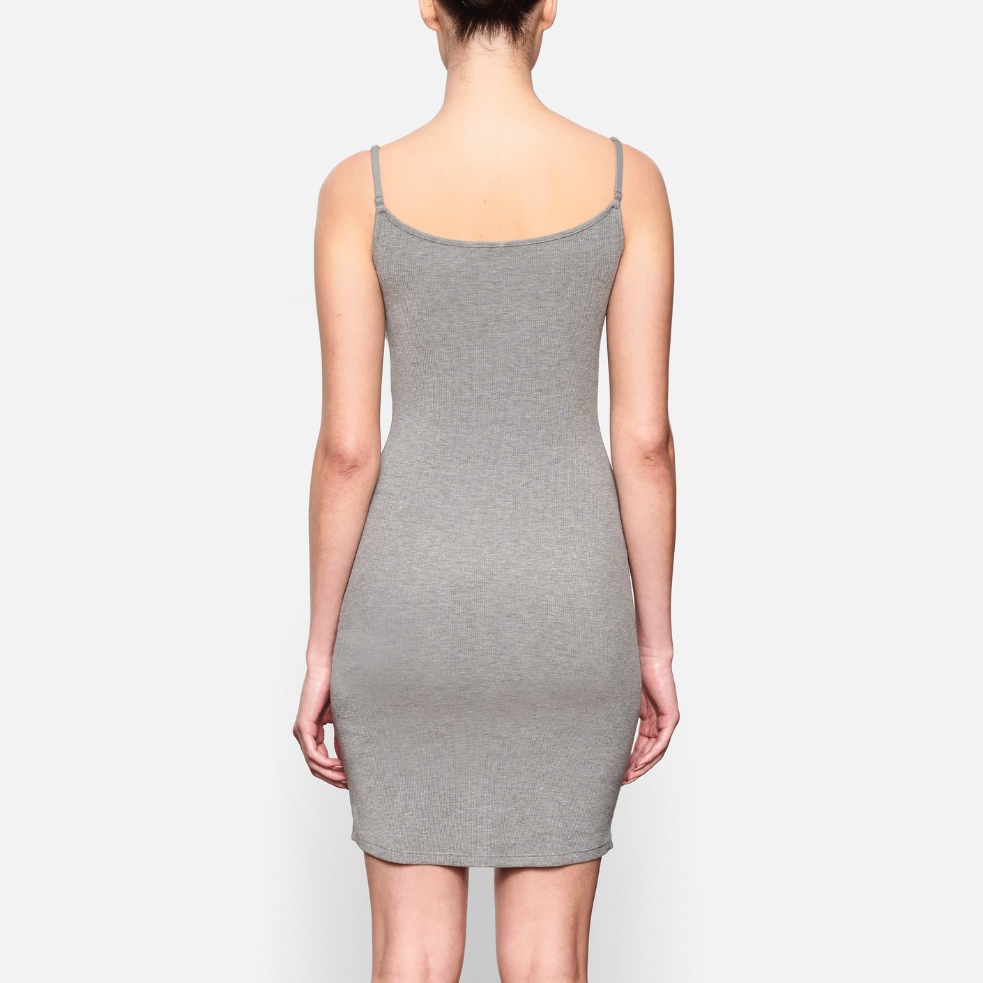 SOFT LOUNGE LONG SLIP DRESS, HEATHER GREY