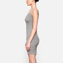 SKIMS on X: Just Restocked: the Soft Lounge Long Sleeve Slip Dress in  Heather Grey.   / X