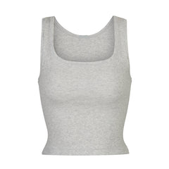 SKIMS Cozy Teddy Knit Tank Top Cream/White NWOT L/XL - $38