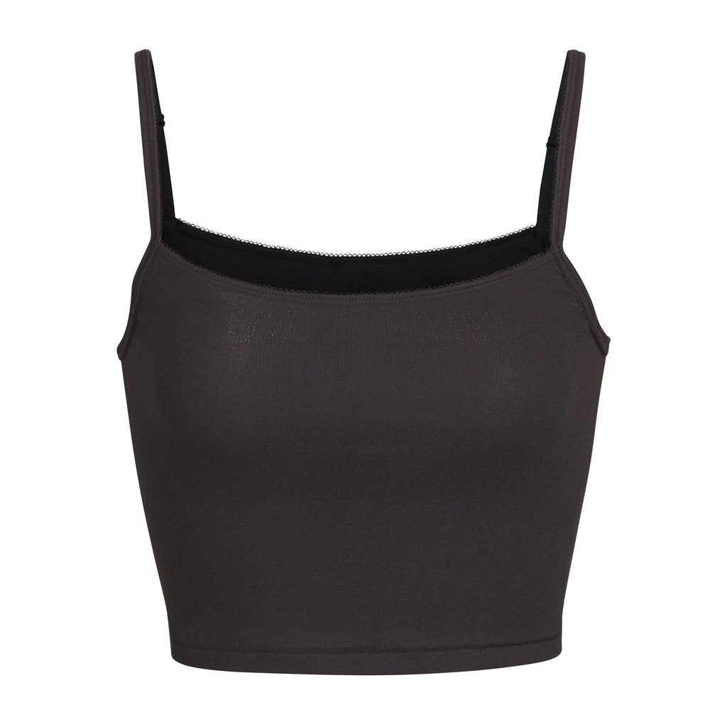 Pointelle Logo Cami - Soot | SKIMS