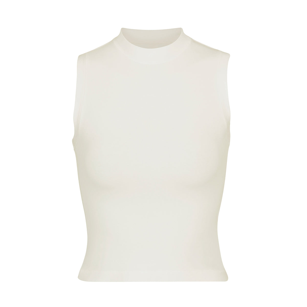 Cotton Jersey Mock Neck Tank - Bone | SKIMS