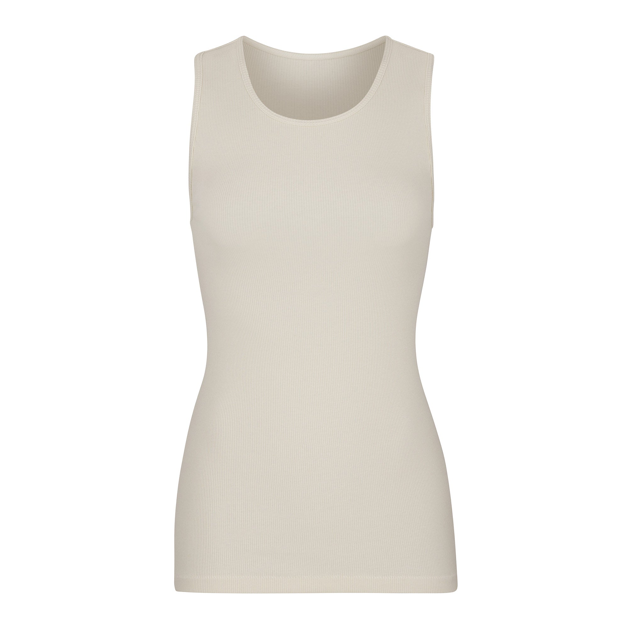 Cotton Rib Long Rib Tank - Bone | SKIMS