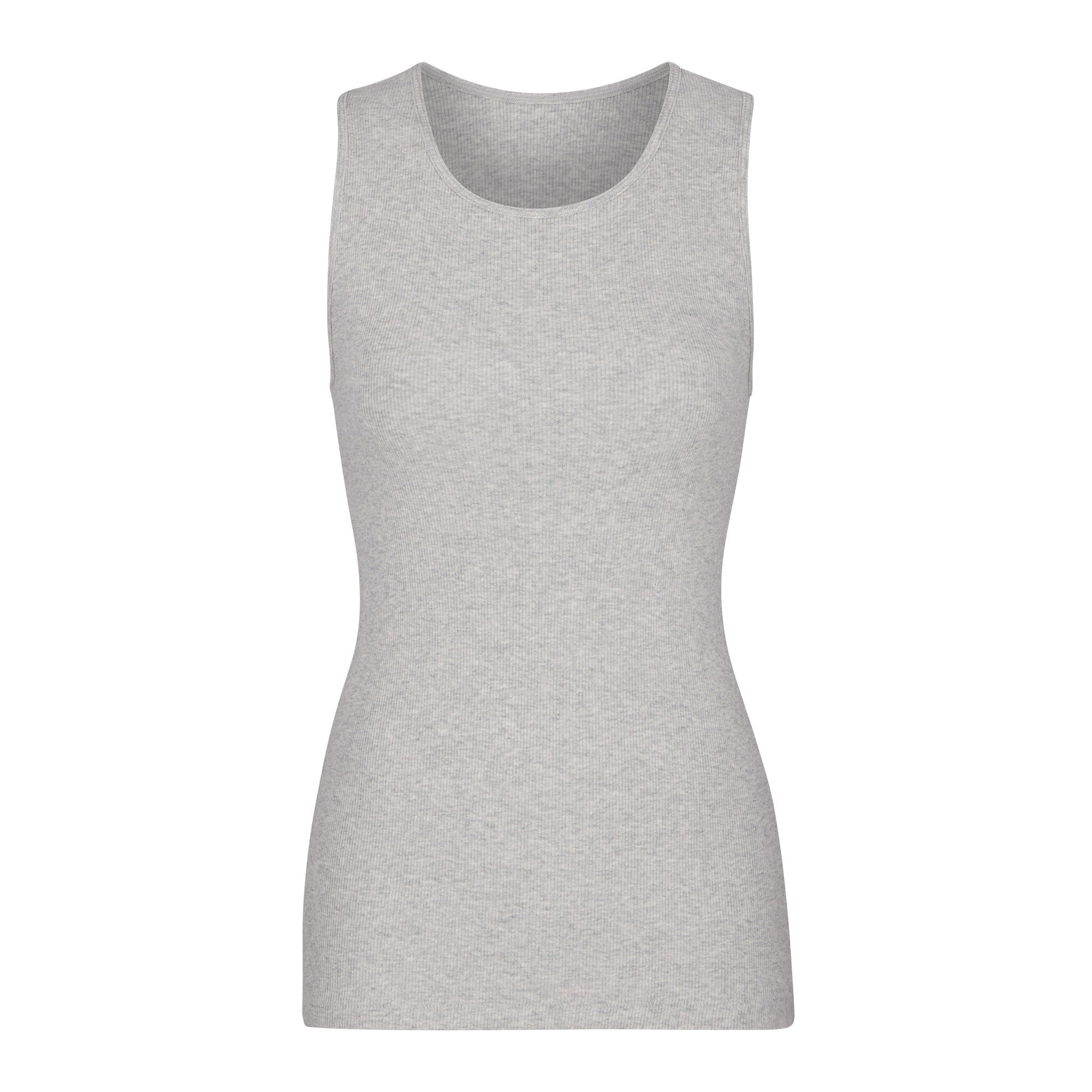 Cotton Rib Long Rib Tank - Light Heather Grey | SKIMS