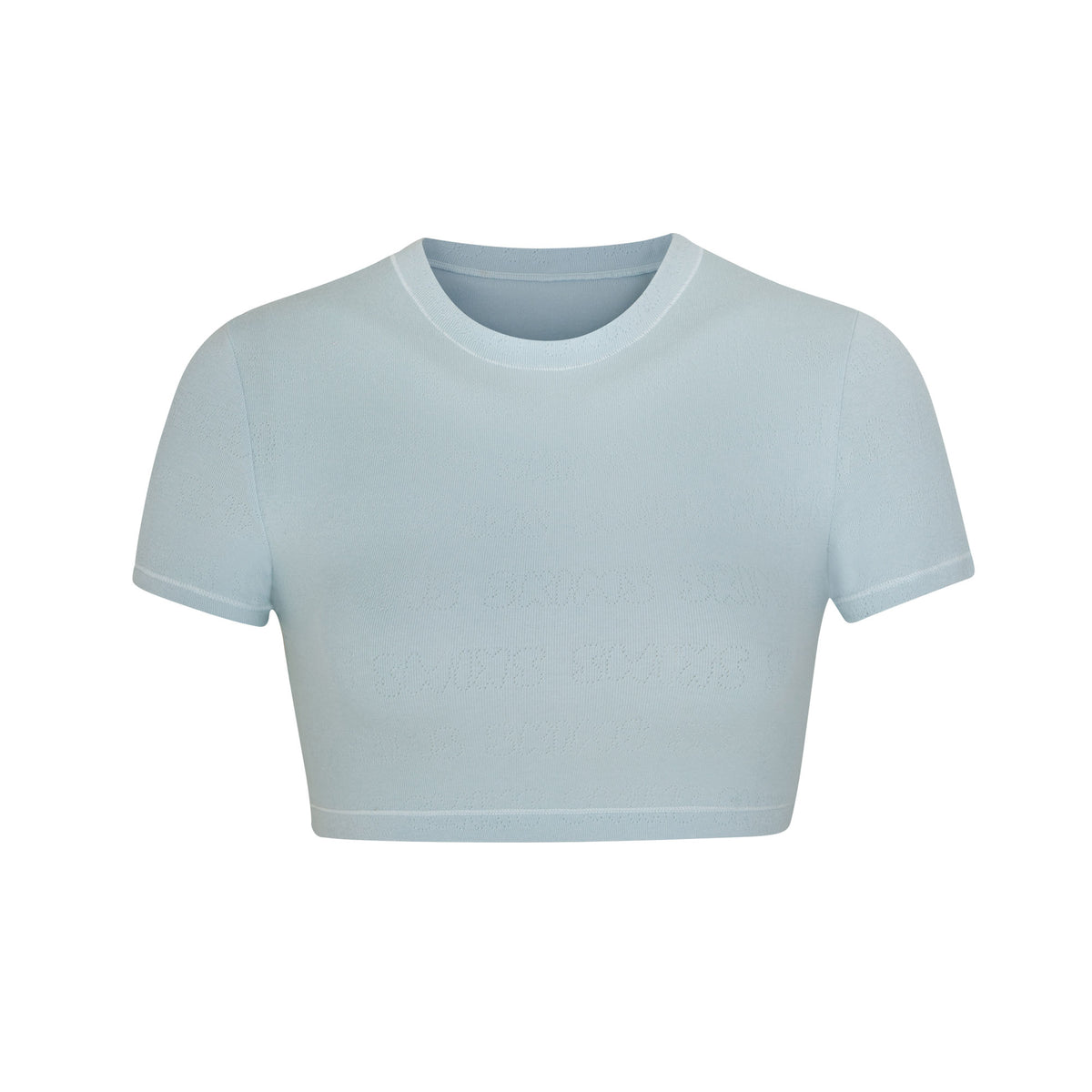 Lace Pointelle Cropped Tee - Sky | SKIMS
