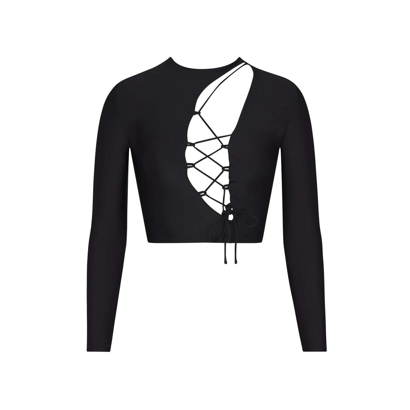 Lace Up Long Sleeve Top - Onyx | SKIMS