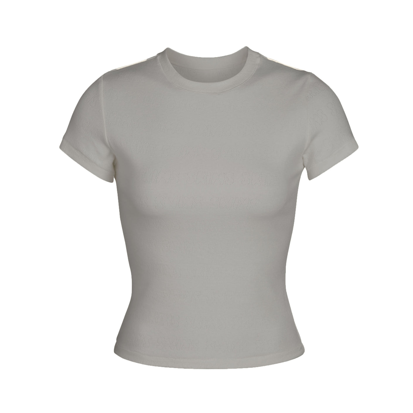 Logo Pointelle T-Shirt - Chrome | SKIMS