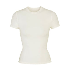 Stretch-cotton jersey T-shirt - Bone