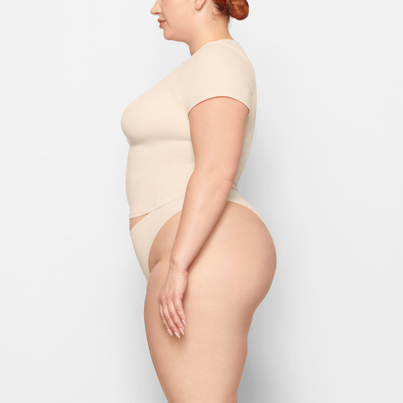 Skims Fits Everybody T-shirt Bodysuit in White