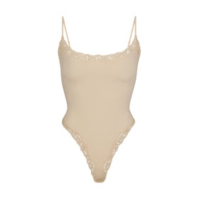 Buy SKIMS Brown Fits Everybody Corded Lace Cami Bodysuit for Women in Saudi