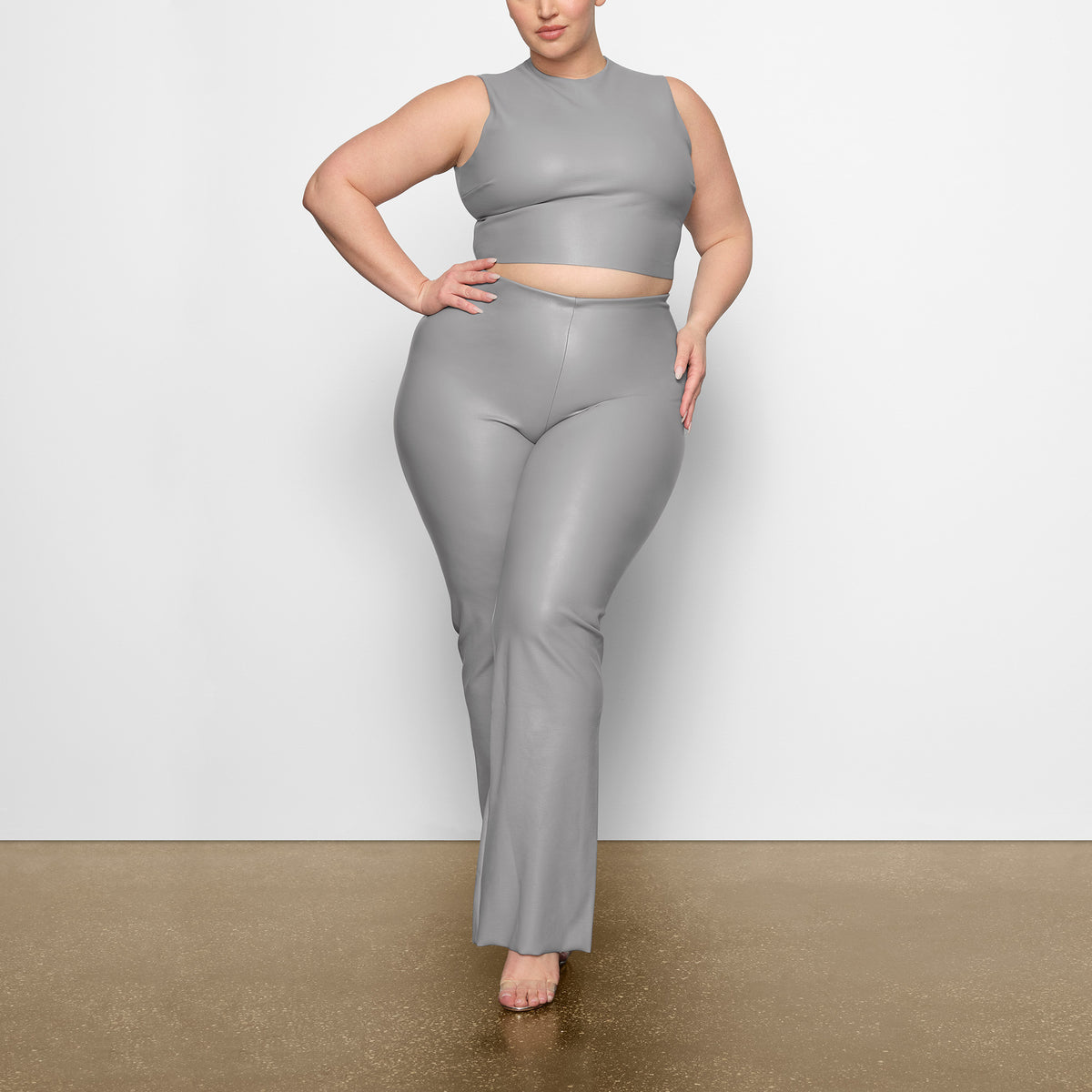 Kim Kardashian's Skims drops faux leather collection featuring