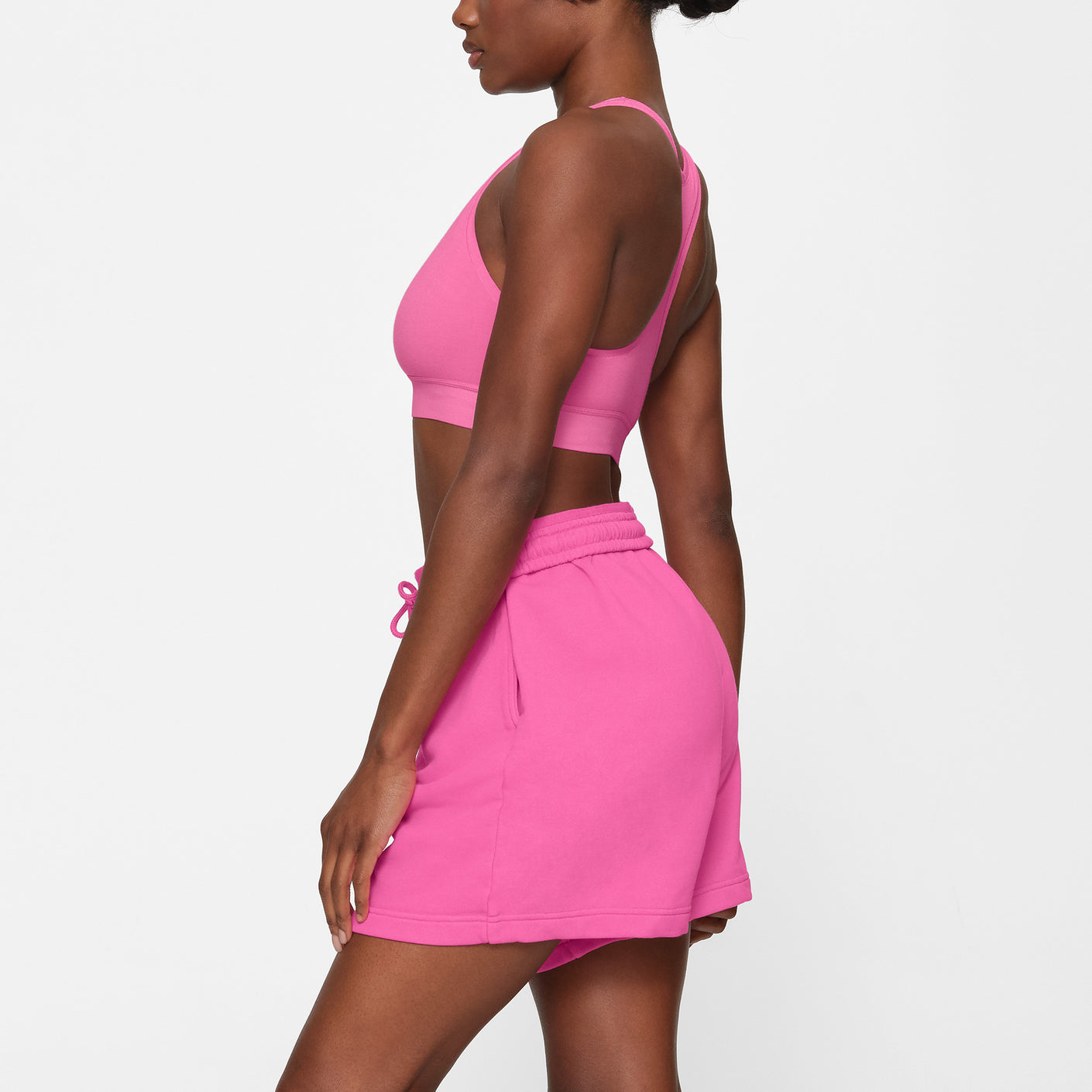 LIGHT FRENCH TERRY LOUNGE SHORT | SUGAR PINK