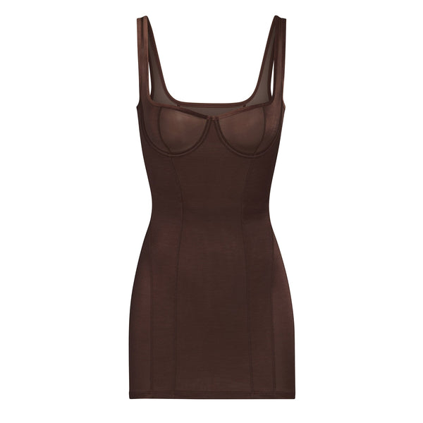 brown skims dress