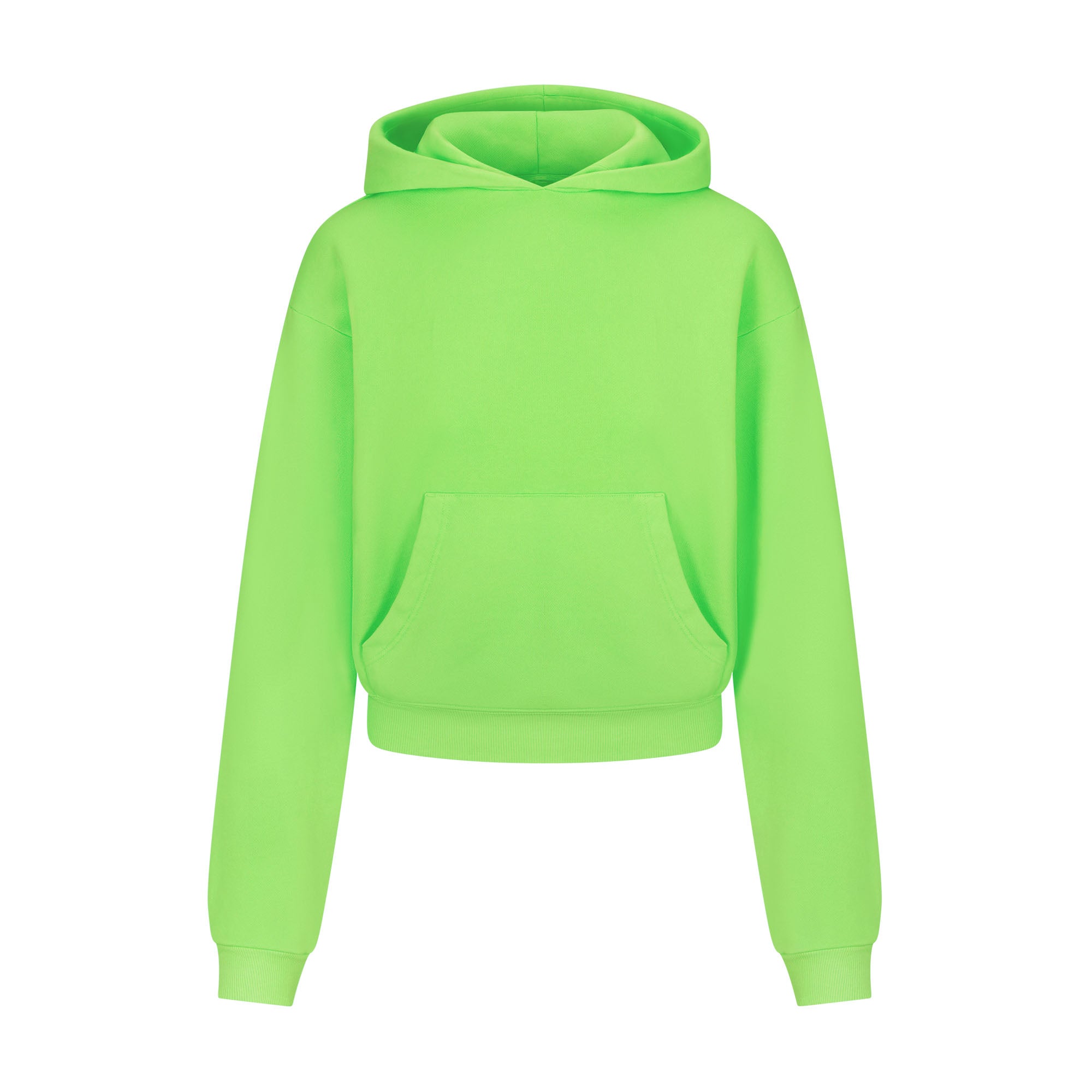 LIGHT FRENCH TERRY PULLOVER HOODIE | NEON GREEN - LIGHT FRENCH TERRY ...