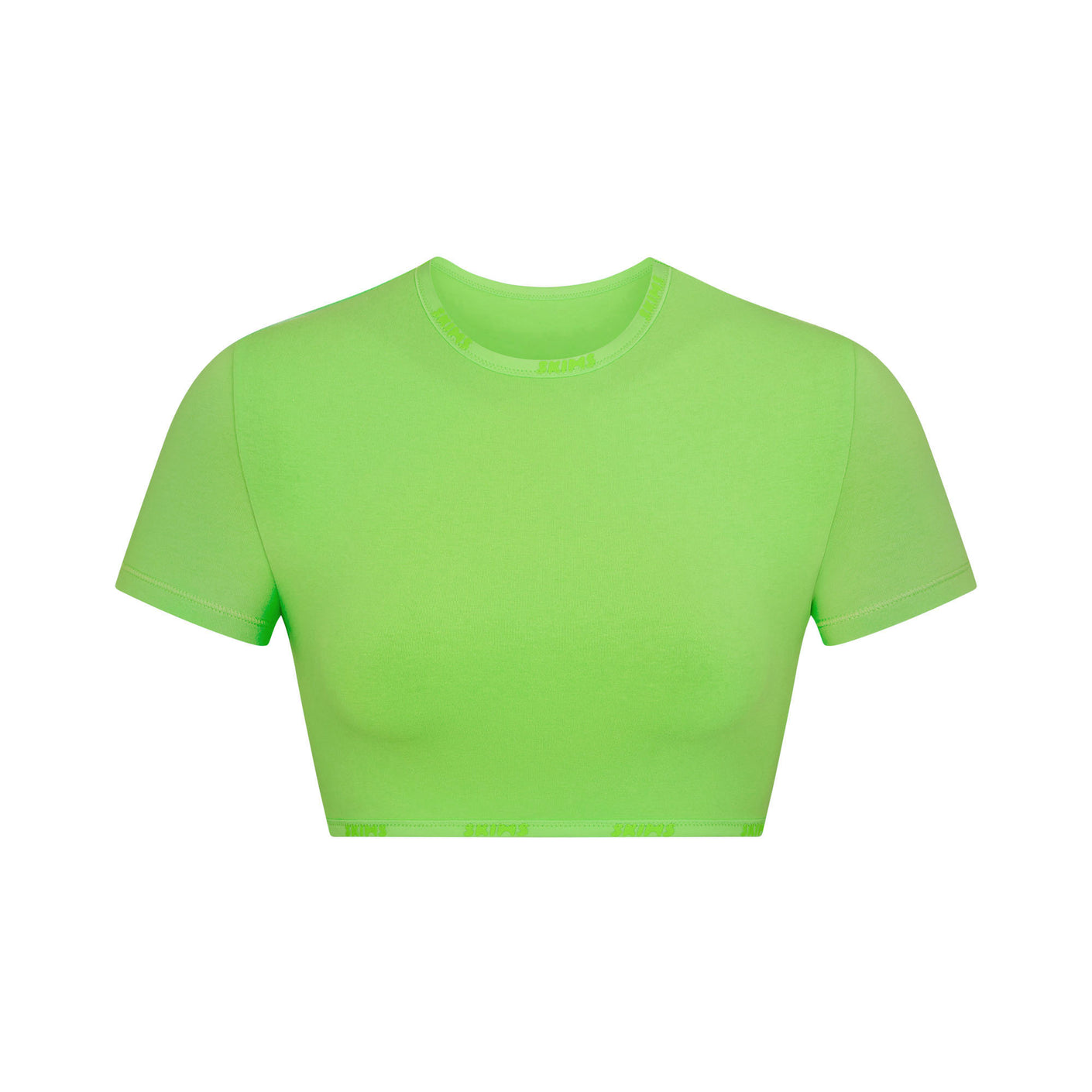 Track Cotton Logo Bodysuit - Neon Green - L at Skims