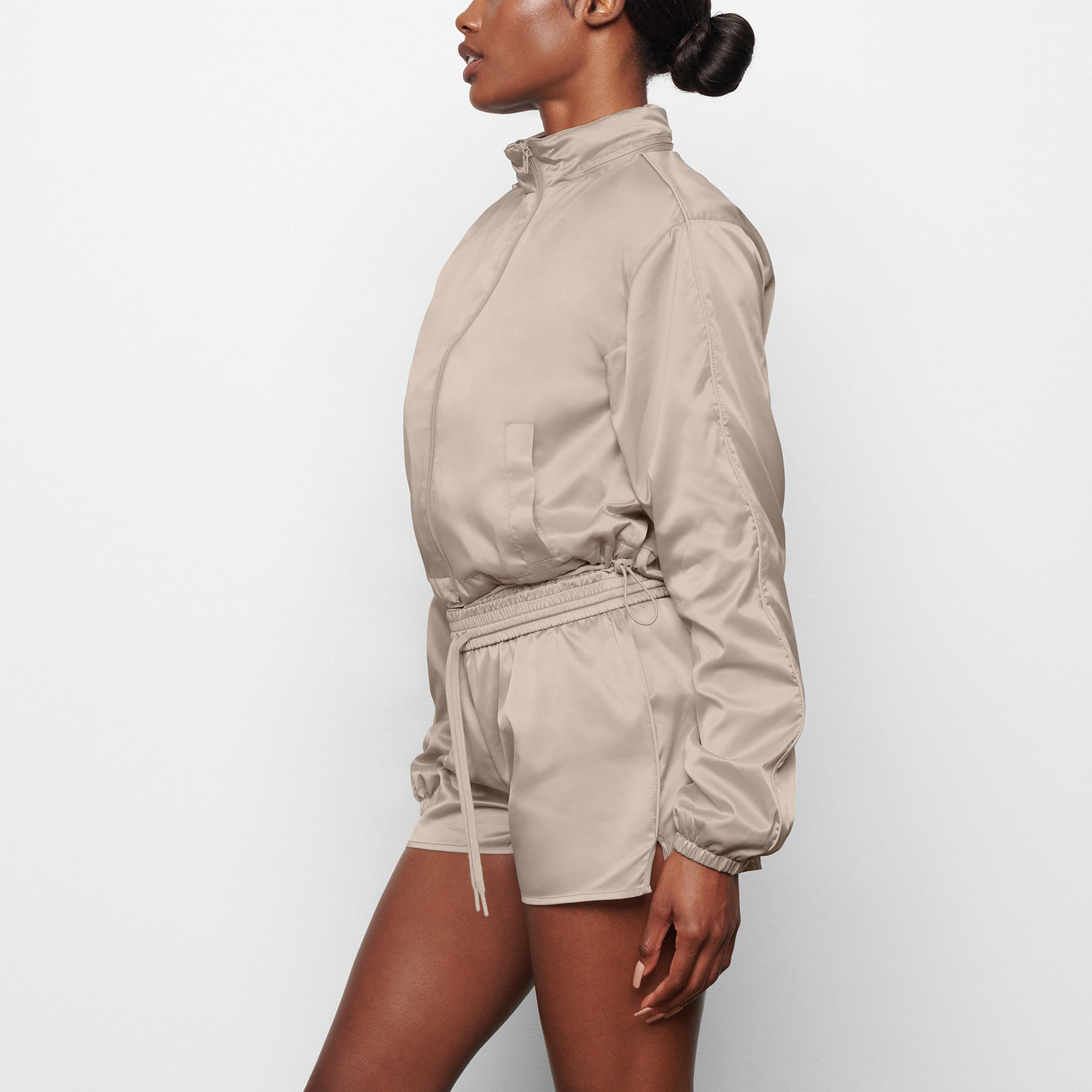 Piped Sleeve Sporty Zip-Up Jacket - Women - Ready-to-Wear