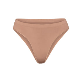 Lands' End Women's Seamless Mid Rise High Cut Brief Underwear - 3 Pack - 2X  - Clay Bisque 3Pk