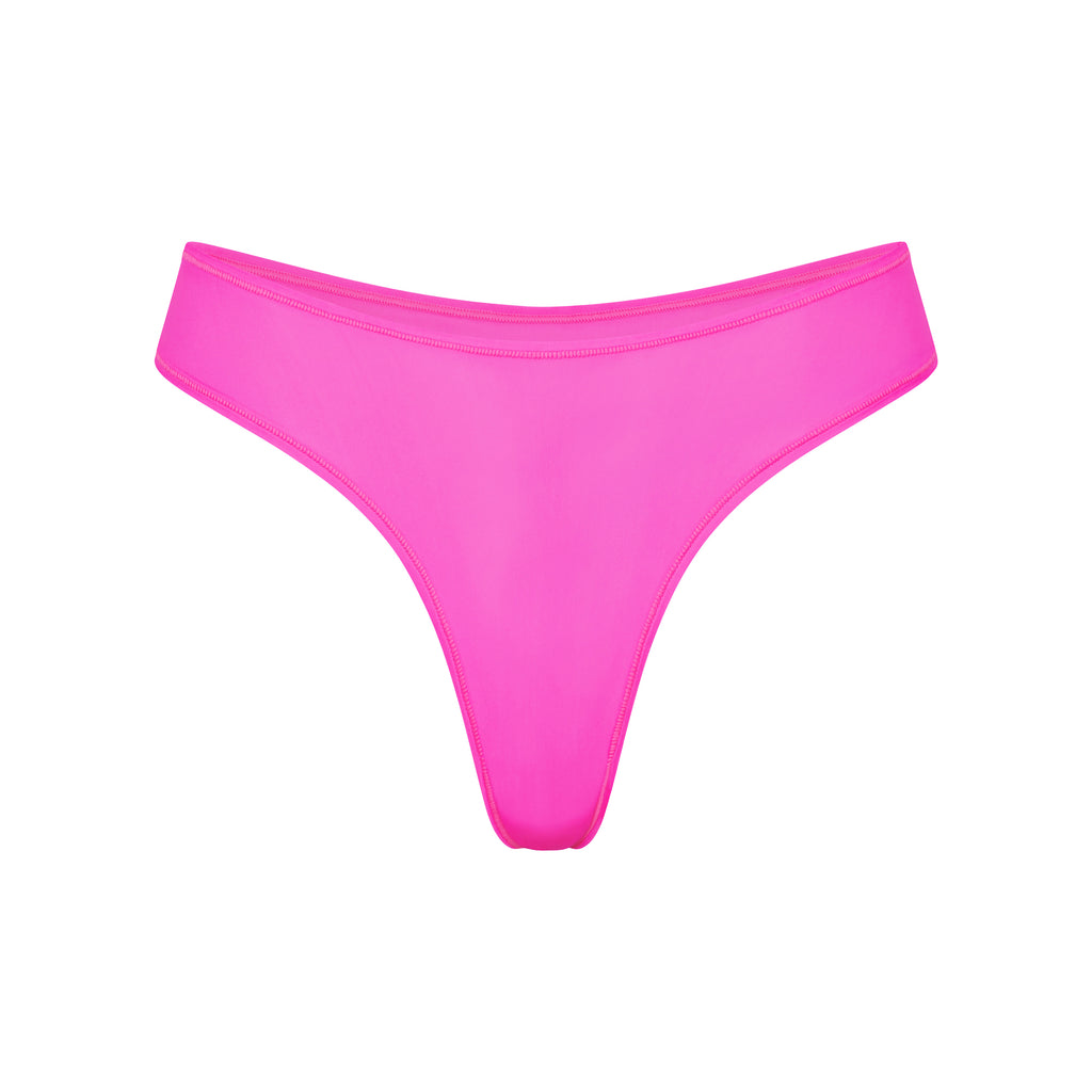 Jelly Sheer Dipped Thong - Neon Pink | SKIMS