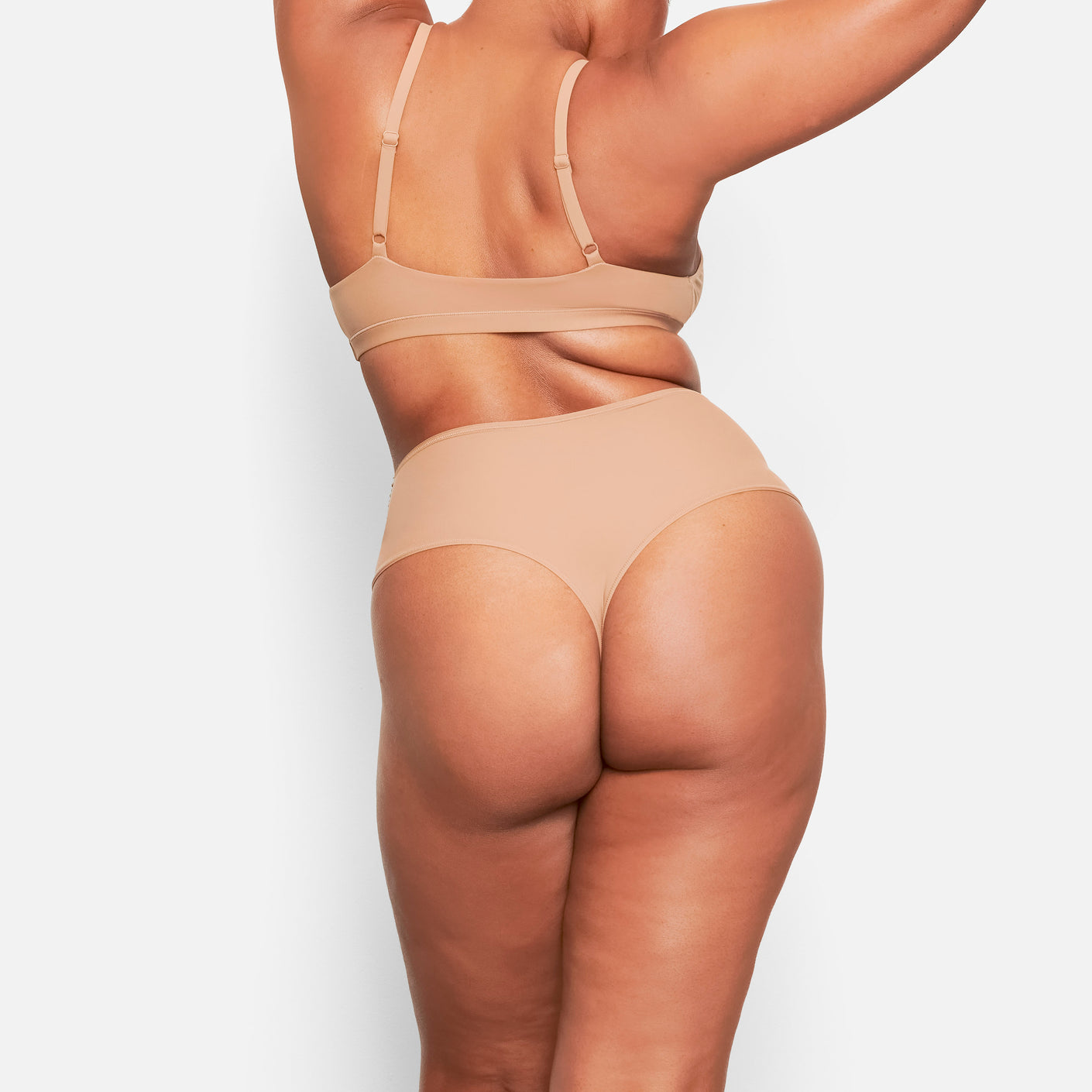 Skims Barely There High Waisted Thong In Sienna