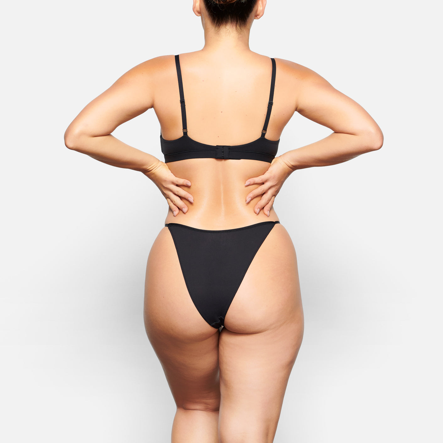 Women Cheeky Black T-back Bikini Bottoms Micro Thongs Super Sexy