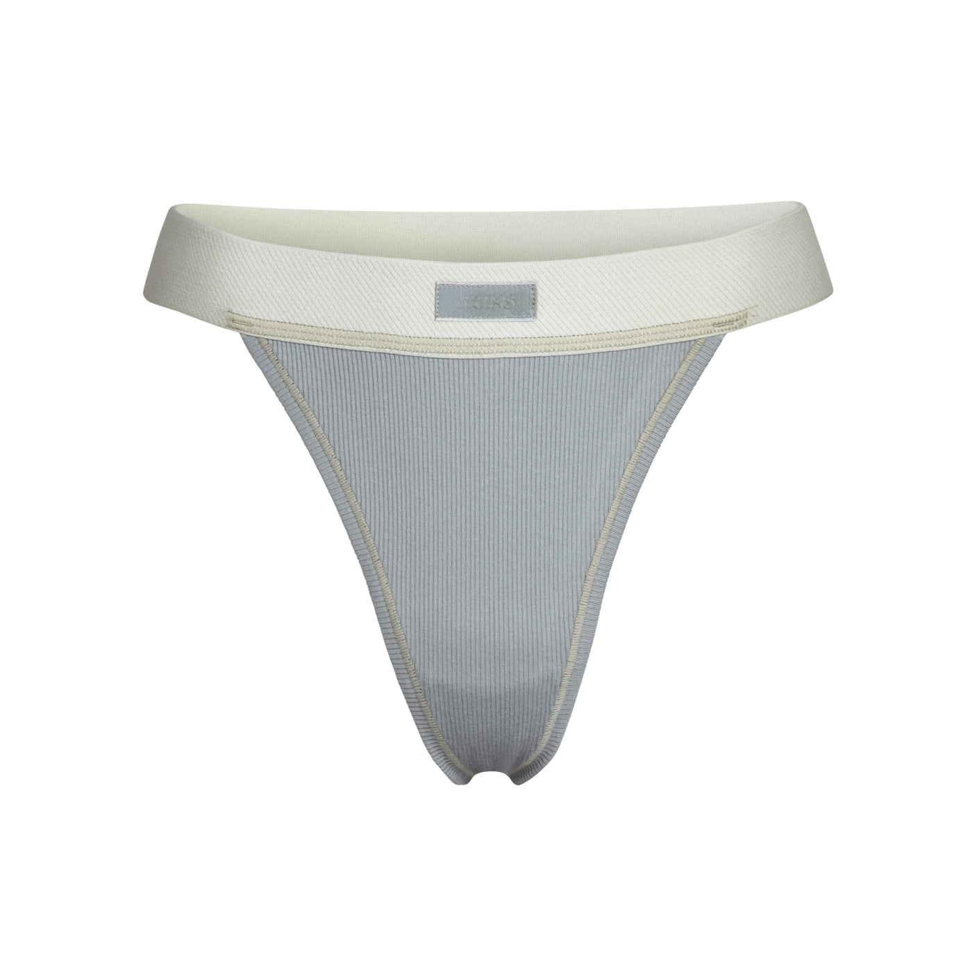 Cotton Rib Thong - Mineral | SKIMS