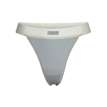 Cotton Rib Thong - Mineral | SKIMS