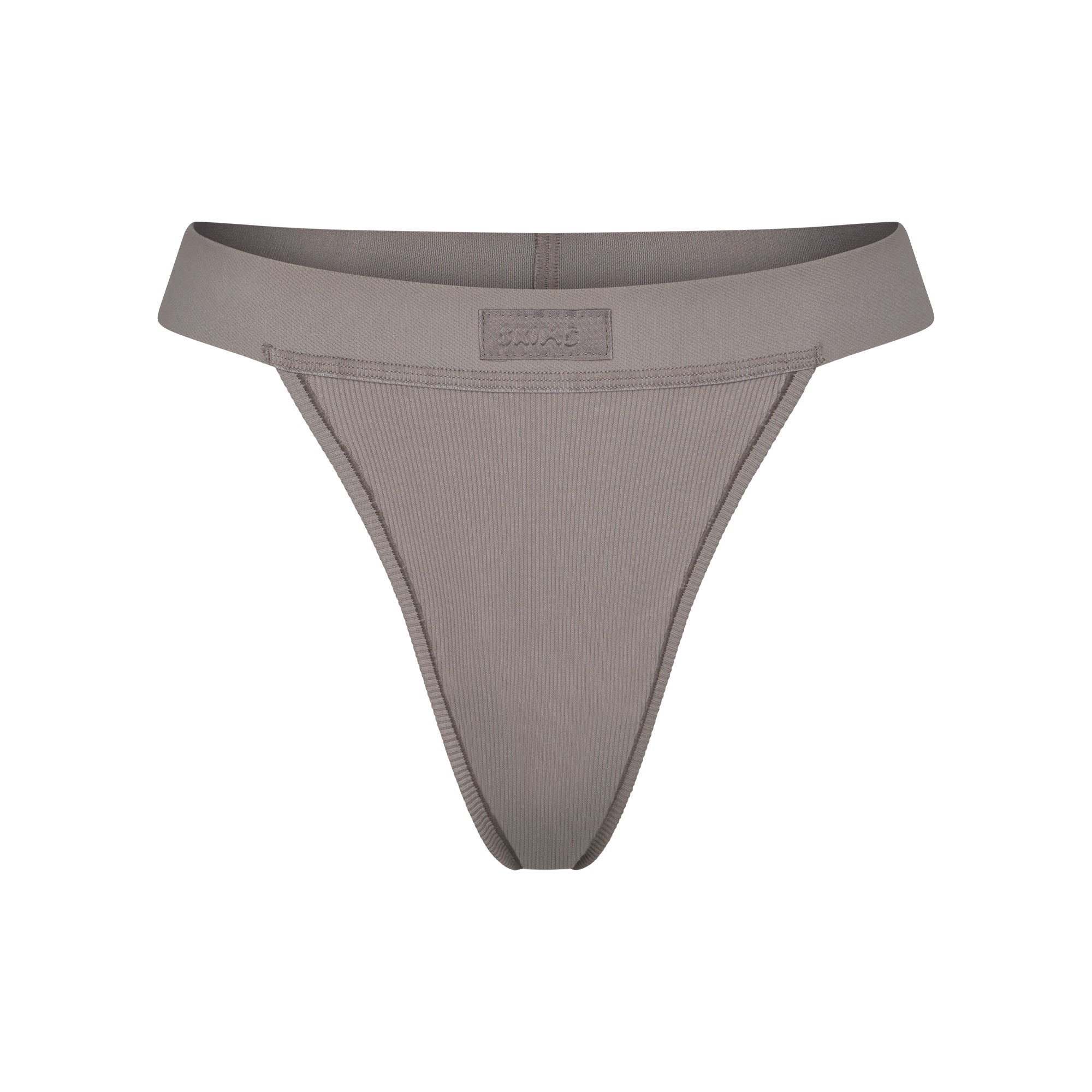 COTTON RIB THONG | SMOKE - COTTON RIB THONG | SMOKE