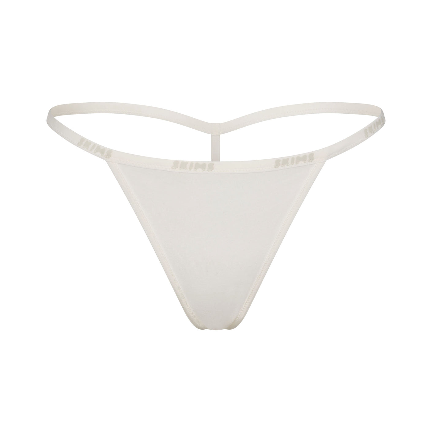 COTTON LOGO STRING THONG | MARBLE