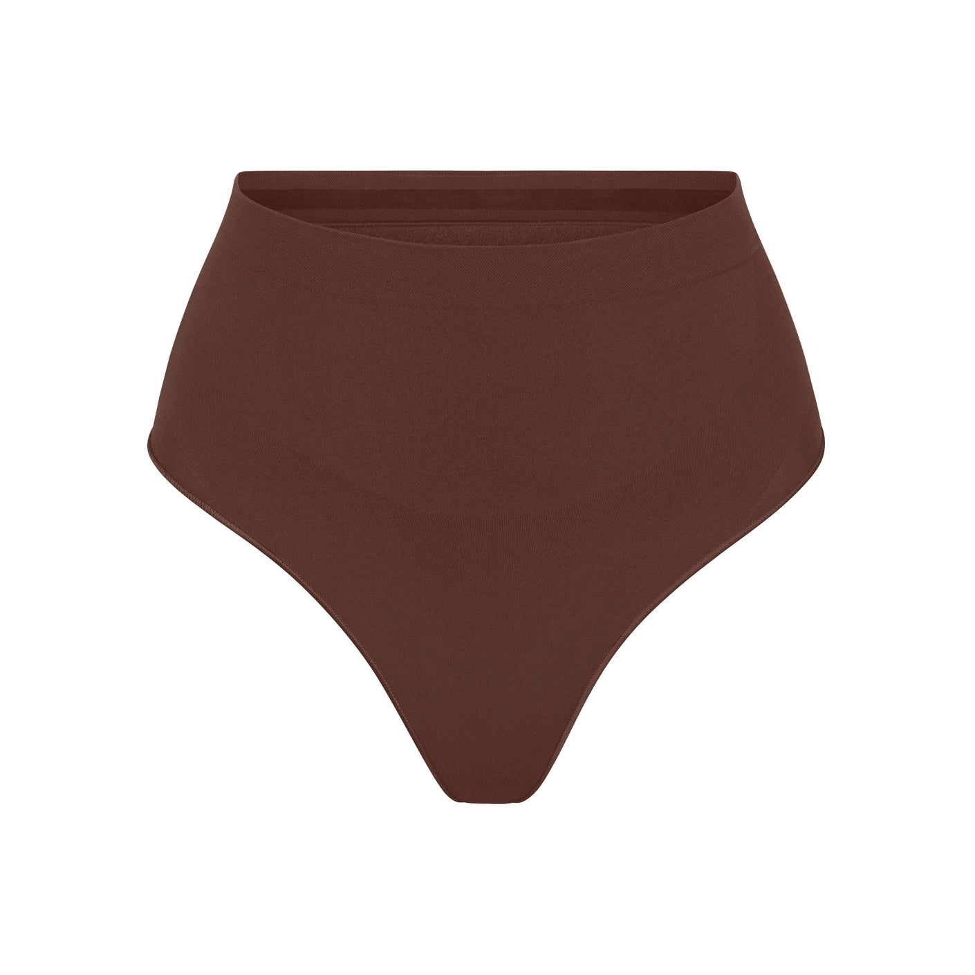 Skims Seamless Sculpt High-waist Thong in Brown