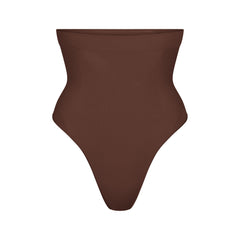 Track Stretch Satin Butterfly Thong - Cocoa - 2X at Skims