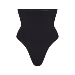 Skims Black Soot Onyx thong Size large Cotton New - Depop