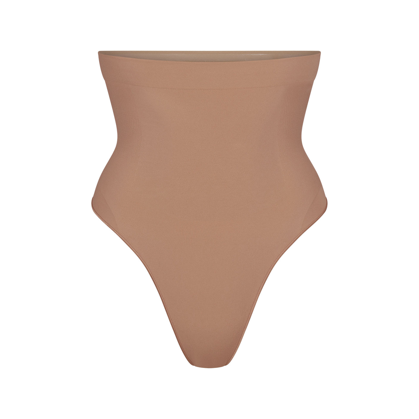 SEAMLESS SCULPT MID WAIST THONG | COCOA