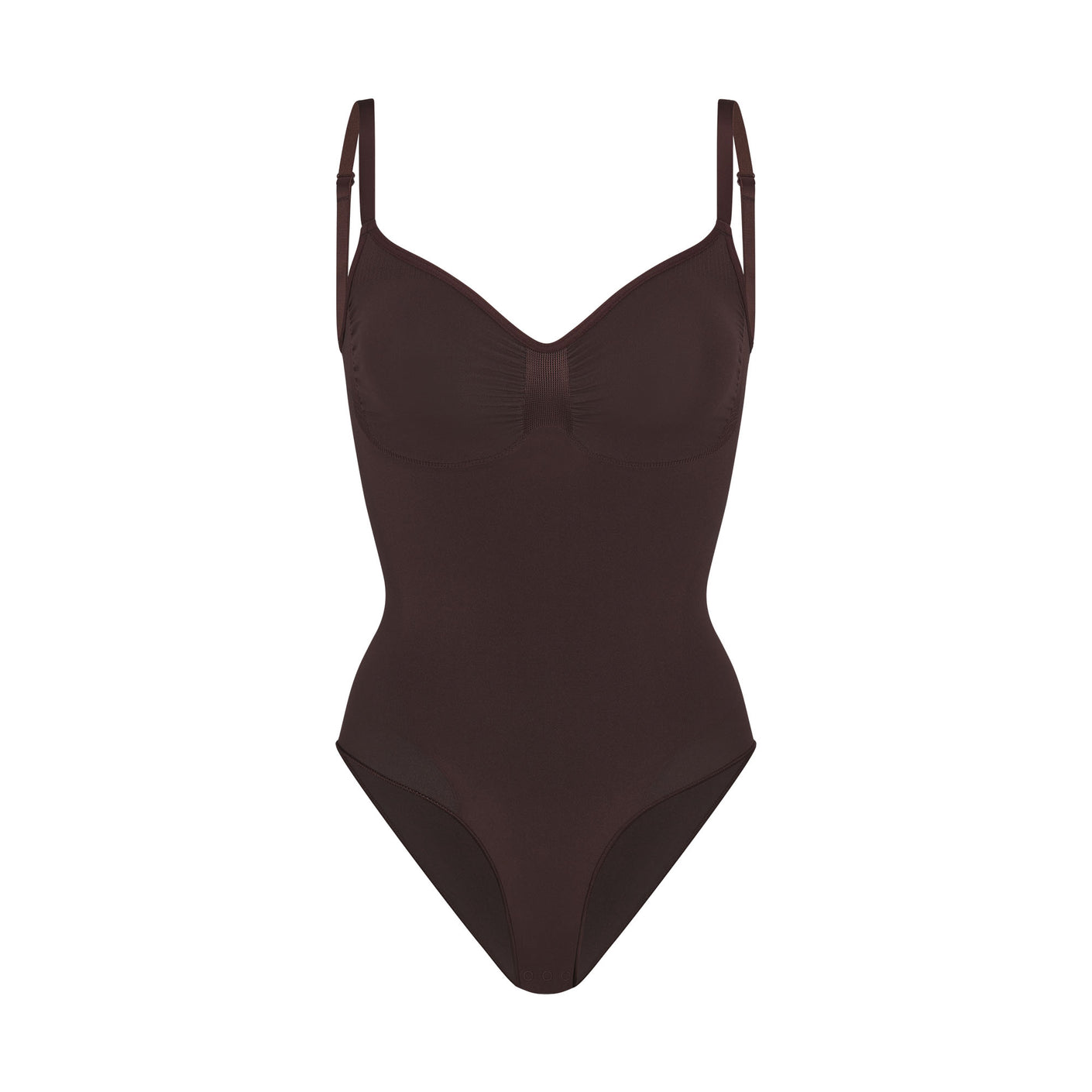 SEAMLESS SCULPT LOW BACK THONG BODYSUIT | COCOA