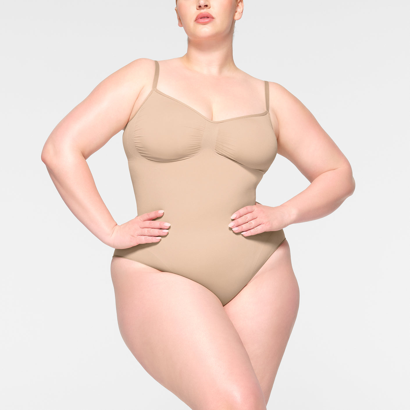 SKIMS, Seamless Sculpt Brief Bodysuit With Snaps, COCOA