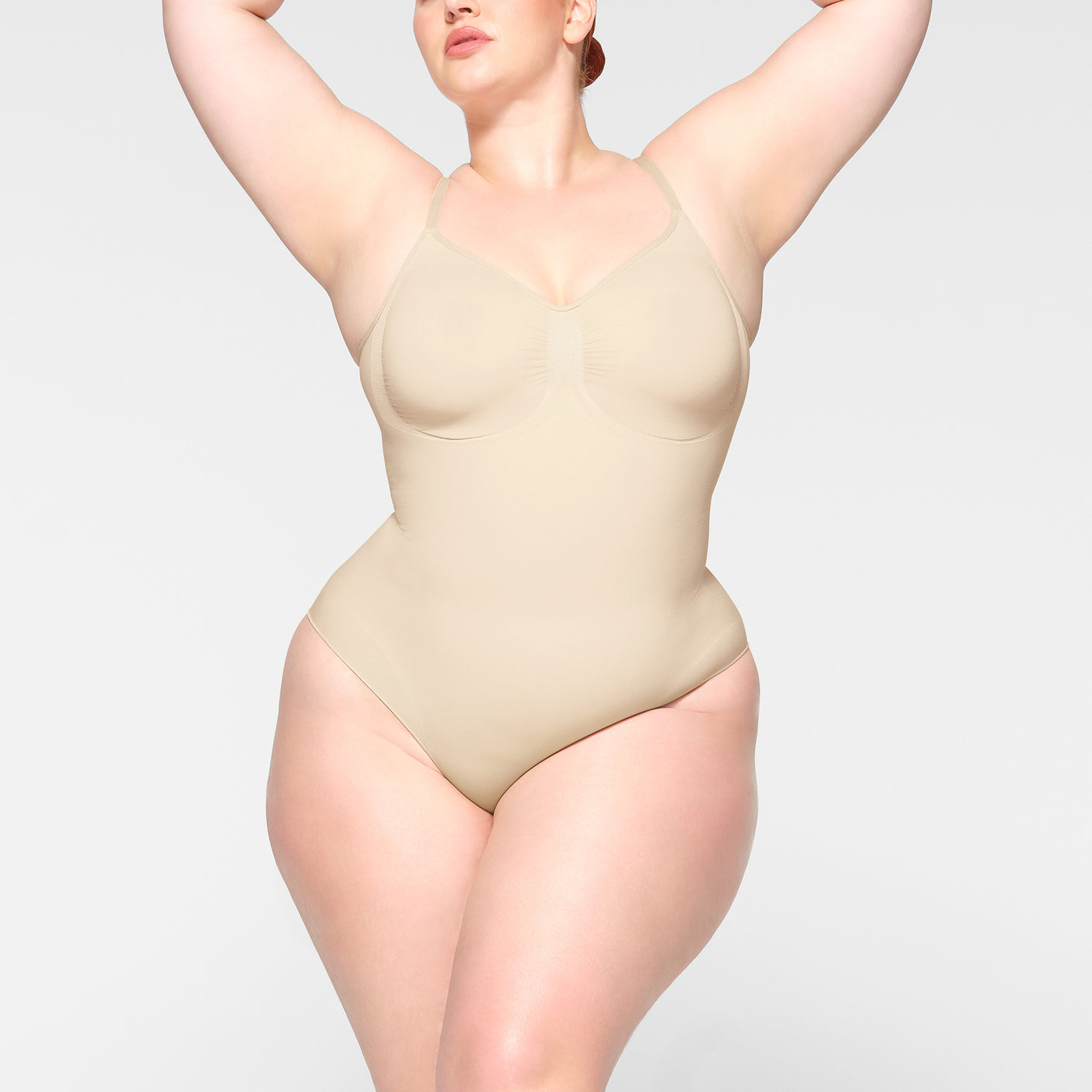 Skims Sculpting Thong Bodysuit in Marble, A Skims Shapewear Collection For  Brides Has Arrived, and Yes, There's Something Blue