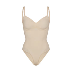 Buy SKIMS Brown Seamless Sculpt Scoop Neck Thong Bodysuit for Women in  Kuwait