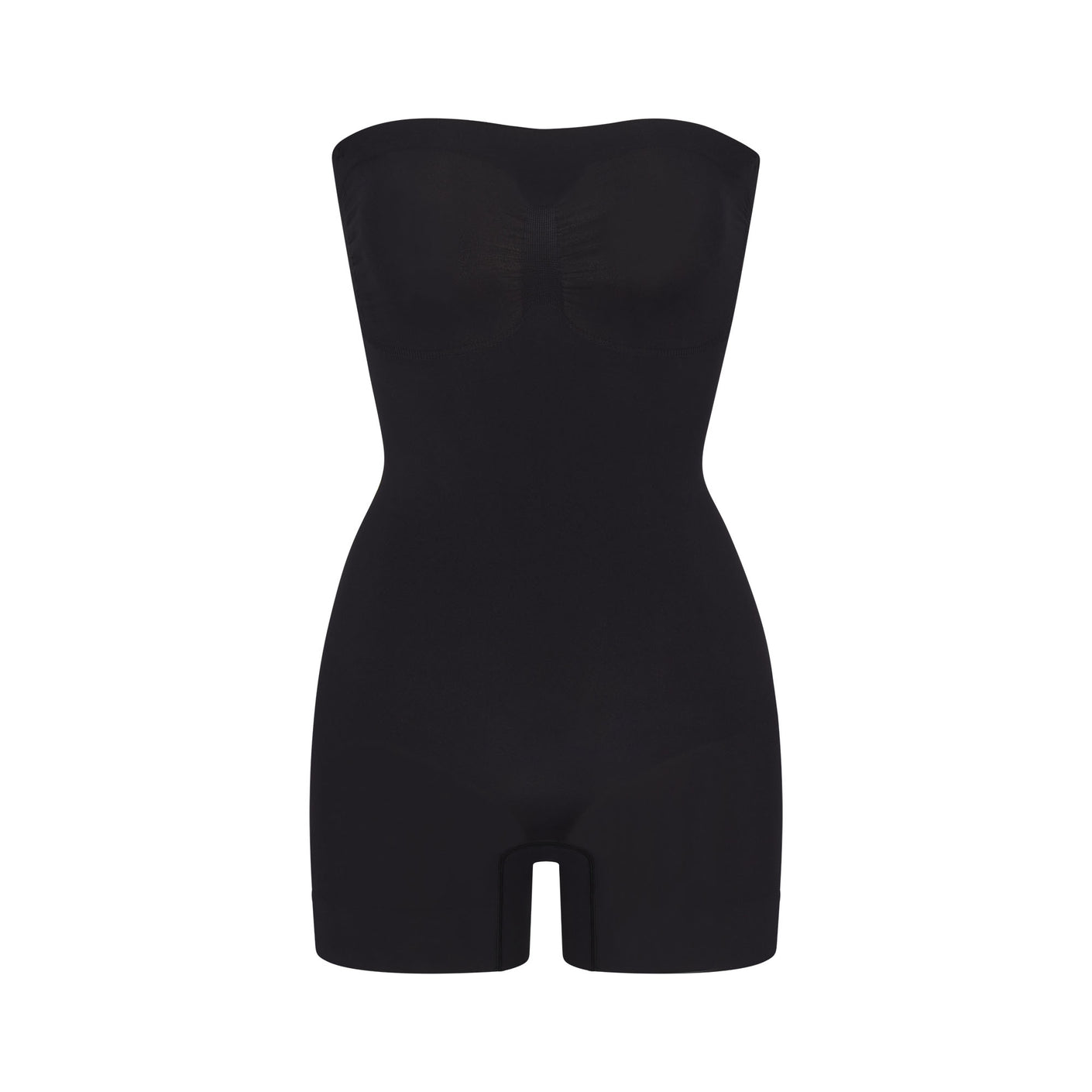 Buy SKIMS Black Seamless Sculpt Strapless Mid Thigh Bodysuit for