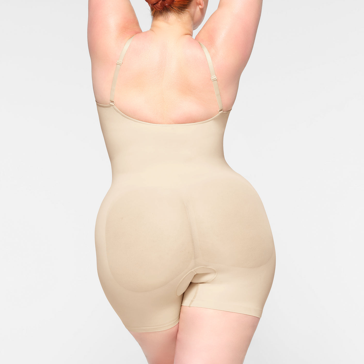Womens Skims beige Body Mid-Thigh Bodysuit