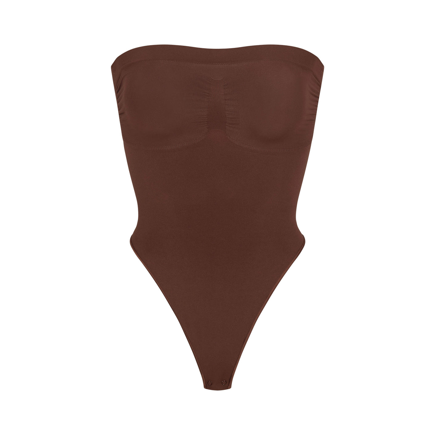 SEAMLESS SCULPT STRAPLESS SHORTIE BODYSUIT, ONYX