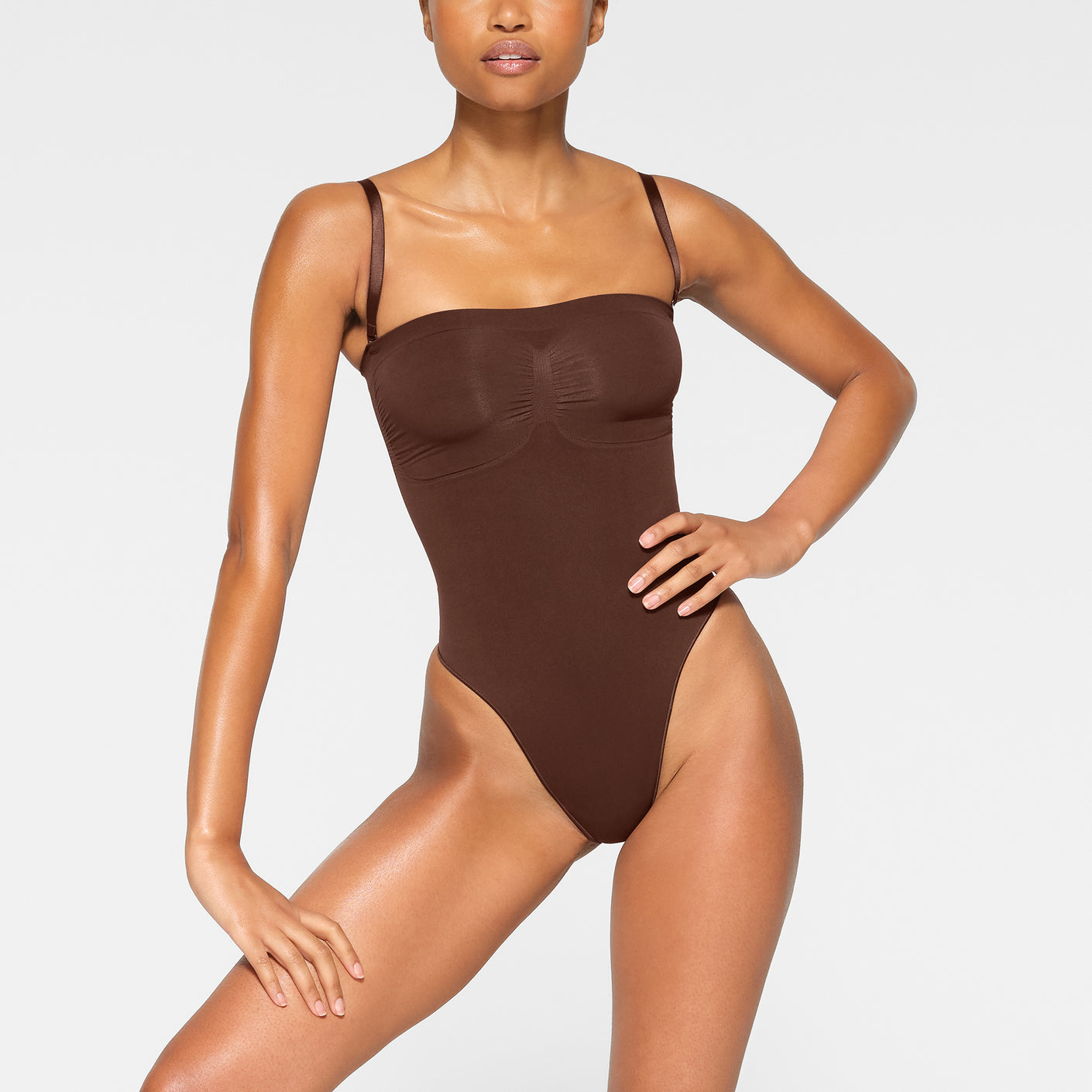 SKIMS Seamless Sculpt strapless thong bodysuit - Sienna