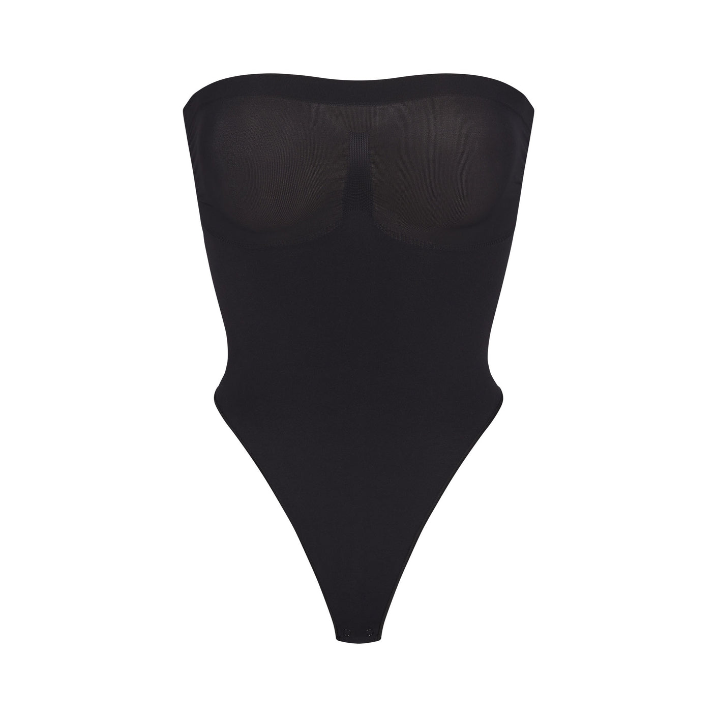 Skims Seamless Sculpt Low Back Thong Bodysuit In Onyx Black