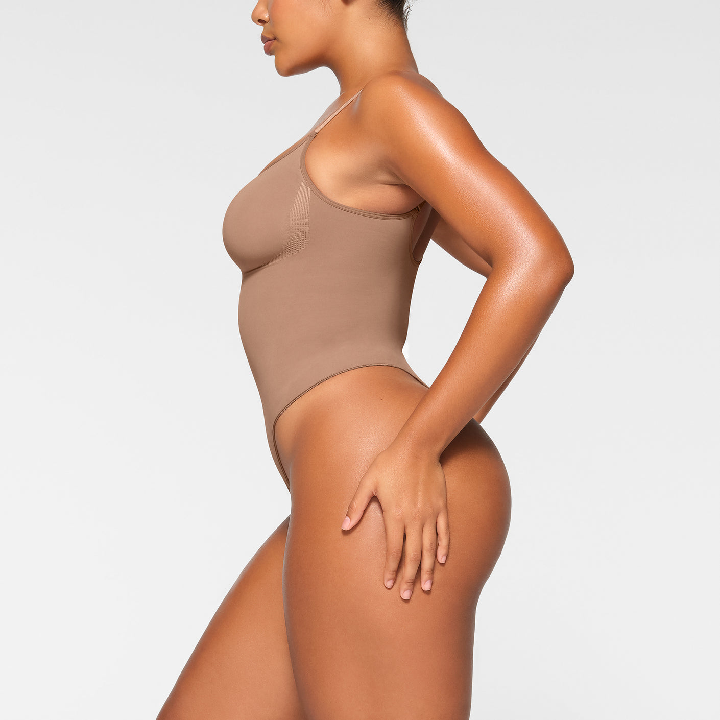 SKIMS Sculpting Thong Bodysuit Tan Size L - $40 (42% Off Retail) - From Ali