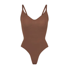 Skims Fits Everybody High Neck Bodysuit In Oxide